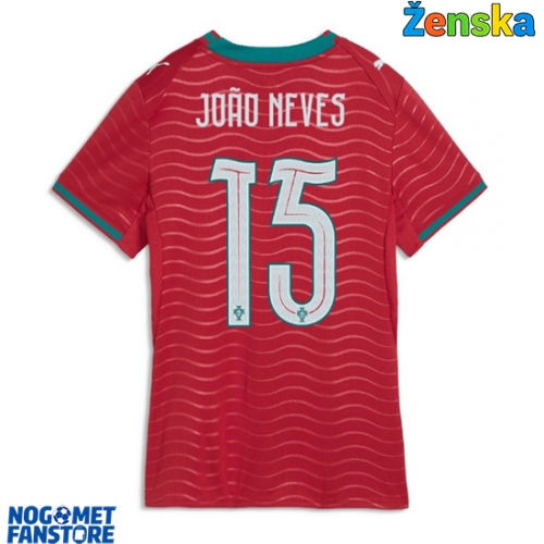 Portugal Joao Neves #15 Domaci Dres za Ženska SP 2026 Kratak Rukav